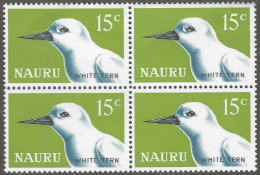 Nauru. 1966 Definitives. 15c MH Block Of 4. SG 74 - Nauru