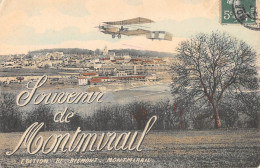 CPA 51 SOUVENIR DE MONTMIRAIL / AEROPLANE - Montmirail