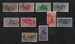 GREECE 1932 DODECANESE GARIBALDI ISSUE LERO OVERPRINT COMPLETE SET USED STAMPS   HELLAS No 108IX - 117IX AND VALUE EURO - Dodecanese