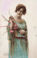FANTAISIE - Femme  - Bonne Fête -  Colorisé - Carte Postale Ancienne - Frauen