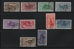 GREECE 1932 DODECANESE GARIBALDI ISSUE PATMO OVERPRINT COMPLETE SET USD STAMPS   HELLAS No 108XI - 117XI AND VALUE EURO - Dodekanisos