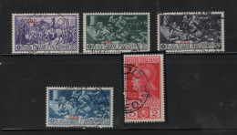 GREECE 1930 DODECANESE FERRUCCI ISSUE COO OVERPRINT COMPLETE SET USED STAMPS   HELLAS No 59VII - 63VII AND VALUE EURO 60 - Dodekanisos