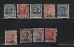 GREECE 1922 DODECANESE 1st CASTELROSSO OVERPRINT  COMPLETE SET MH STAMPS   HELLAS No 17 - 25 AND VALUE EURO 195.00 - Dodécanèse