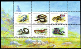 Uzbekistán Serie Nº Yvert 160/65 ** FAUNA (WILDLIFE) - Serpents