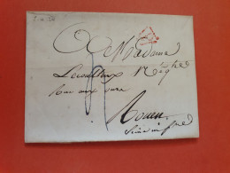 Marque Postale De Paris Sur Lettre Avec Texte Pour Rouen En 1824 - Réf 2073 - 1801-1848: Precursors XIX