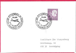 SVERIGE - FIRST NIGHT FLIGHT STOCKHOLM/GOTEBORG/STOCKHOLM *1.4.1968* ON COVER - Storia Postale