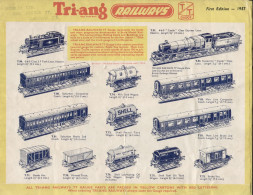 Catalogue TRI-ANG 1957 RAILWAYS TT GAUGE FIRST EDITION - English