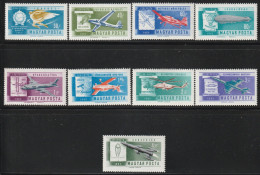 HONGRIE - Poste Aérienne N°232/40 ** (1962) Aviation - Unused Stamps