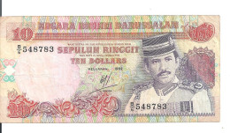 BRUNEI 10 RINGGIT 1992 VF P 15 - Brunei