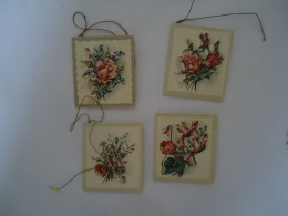 GREETING SMALL 4  CARDS FLOWERS - Souvenir De...