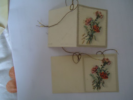 GREETING SMALL 2 CARDS FLOWERS - Souvenir De...