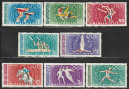 HONGRIE - Poste Aérienne N°301/8 ** (1968) Jeux Olympiques De Mexico - Unused Stamps