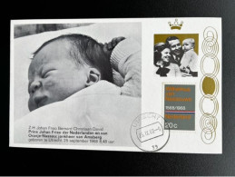 NETHERLANDS 1968 BIRTH OF PRINCE JOHAN FRISO 25-09-1968 MAXIMUM CARD NEDERLAND - Cartes-Maximum (CM)