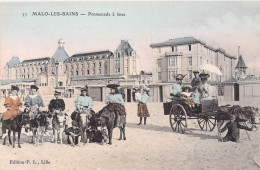 FRANCE - 59 - Dunkerque - Malo-les-Bains - Promenade à ânes - Carte Postale Ancienne - Dunkerque