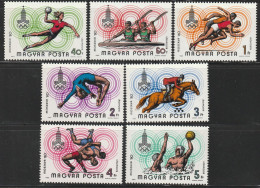 HONGRIE - Poste Aérienne N°429/35 ** (1980) Jeux Olympiques De Moscou - Nuovi