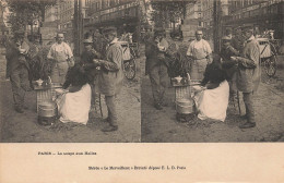 Paris * 1er * Cpa Stéréo 2 Vues * La Soupe Aux Halles * Métier Scène Types - Autres Monuments, édifices