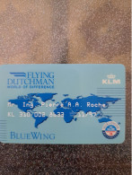 PAYS BAS FLYING DUTCHMAN KLM BLUE WING MEMBER CARD VALID 11/97 UT - Airplanes