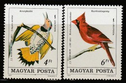 HONGRIE - Poste Aérienne N°457/8 ** (1985) J.J.Audubon : Oiseaux - Nuevos