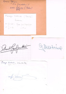 JEUX OLYMPIQUES - 4 AUTOGRAPHES DE MEDAILLES OLYMPIQUES - CONCURRENTS D'ITALIE  - - Handtekening