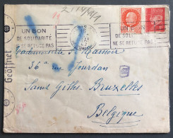 France, Divers Sur Enveloppe Censurée De Paris 16.5.1942 Pour Bruxelles - (A1081) - Guerre De 1939-45