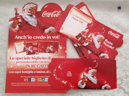 Coca-cola Piccolo Espositore Con 5 Biglietti D'auguri 2013 - Reclame-affiches