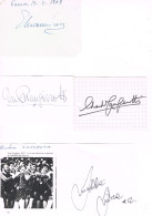 JEUX OLYMPIQUES - 4 AUTOGRAPHES DE MEDAILLES OLYMPIQUES - CONCURRENTS D'ITALIE  - - Autografi
