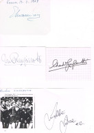 JEUX OLYMPIQUES - 4 AUTOGRAPHES DE MEDAILLES OLYMPIQUES - CONCURRENTS D'ITALIE  - - Authographs