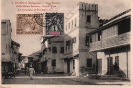 Madagascar: Majunga, Vieux Quartier, Vieille Maison Indienne Rue Du Rova, Compagnie De Batelage - Carte N° 3 - Madagascar