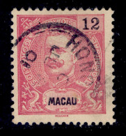 ! ! Macau - 1898 D. Carlos (HONG KONG CANCEL) 12 A - Af. 85 - Used - Oblitérés