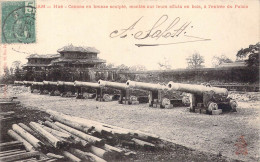 Viêt-Nam - Annam - Hué - Canons En Bronze Sculpté, Montés Sur Leurs Affuts En Bois, à.. - Carte Postale Ancienne - Vietnam