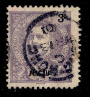 ! ! Macau - 1898 D. Carlos (HONG KONG CANCEL) 3 A - Af. 82 - Used - Usati