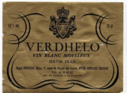 Etiquette De Vin Pays De Loire - Verdhelo VIN BLAN MOELLEUX  Roger Fournier 49 Ambillou Château - Blancs