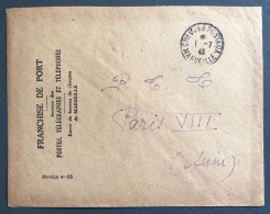 France TAD CHEQUES-POSTAUX, MARSEILLE 1.7.1943 Sur Enveloppe - (A1140) - 1921-1960: Modern Period