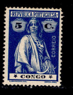 ! ! Congo - 1914 Ceres 5 C - Af. 105 - MH - Congo Portuguesa