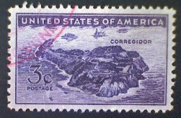 United States, Scott #944, Used(o), 1944, View Of Corregidor, 3¢, Deep Violet - Used Stamps