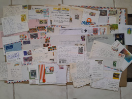MALTE - Lot De 90 Enveloppes Cartes Postales Lettres Avec Affranchissements Années 70/ 90 - Alla Rinfusa (max 999 Francobolli)