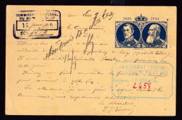 DDEE 523 - Entier Postal Armoiries VILLERS SUR LESSE 1906 Vers EXPO De LIEGE -  2 Cachets Commissariats Du Gouvernement - 1905 – Liegi (Belgio)