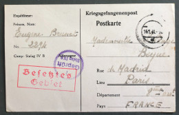 Allemagne, Divers Sur Carte De Prisonniers De Guerre (WW2) - 14.1.1941 - (A1186) - Cartas & Documentos