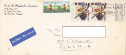 STRAWBERRIES, ICE HOCKEY TROPHY, STAMPS ON COVER, 1994, CANADA - Briefe U. Dokumente