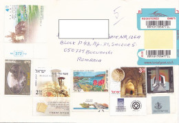 LANDSCAPES, ARCHITECTURE, UNESCO HERITAGE, STAMPS ON REGISTERED COVER, 2022, ISRAEL - Cartas & Documentos