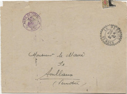 LETTRE EN FRANCHISE - CAD POINTILLE LE PERRIER -VENDEE 1944- AVIS DE RADIATION LISTE ELECTORALE 1945 - Sellado Mecánica (Otros)