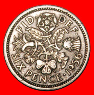 * FLOWERS (1954-1970): UNITED KINGDOM  6 PENCE 1956! ELIZABETH II (1953-2022)! GREAT BRITAIN · LOW START · NO RESERVE! - H. 6 Pence