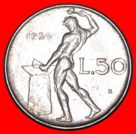 * NUDE VULCAN (1954-1989): ITALY  50 LIRAS 1956R! · LOW START · NO RESERVE! - 50 Lire