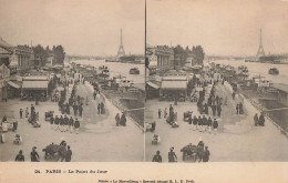 Paris * Cpa Stéréo 2 Vues * Le Point Du Jour * Bords De Seine - De Seine En Haar Oevers