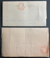 France, Lot De 2 Documents - Cachet Rouge Des Imprimés - (A1301) - 1849-1876: Classic Period