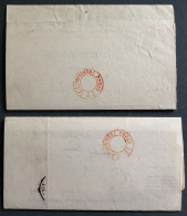 France, Lot De 2 Documents - Cachet Rouge Des Imprimés - (A1308) - 1849-1876: Période Classique