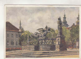 D3956) KLAGENFURT - Lindwurm Und Oberbürgermeisteramt Am Adolf Hitler Platz Nach Aqurell Von Ed. Manhart 1942 - Klagenfurt