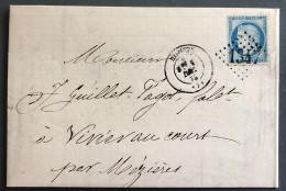 France, N°60 Sur Lettre TAD DOUZY (7) 1.12.1875 - (A1330) - 1849-1876: Periodo Clásico