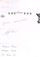 JEUX OLYMPIQUES - 4 AUTOGRAPHES DE MEDAILLES OLYMPIQUES - CONCURRENTS D'ITALIE  - - Autogramme