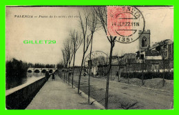 PALENCIA, SPAIN - PASEO DE LA ORILLA DEL RIO - TRAVEL IN 1922 - ANIMAQTED WITH PEOPLES -  FOTO ALONSO - - Palencia